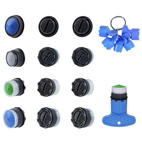 Versatile Faucet Aerator Kit with Cache Aerators and Key Tools