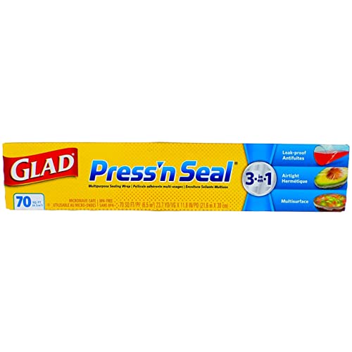 Glad Pressn Seal Wrap, Christmas Special Design, 140 Square Foot Total  (pack of 2)