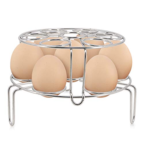  PACKISM Egg Steamer Rack, Stainless Steel Trivet for Instant  Pot Accessories Fit 6,8 Qt Pressure Cooker Ninja Foodi, Cook 18 Eggs, 2  Pack Stackable Steamer for Cooking : Home & Kitchen
