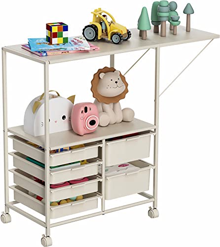 Versatile Storage Cart with Table Top