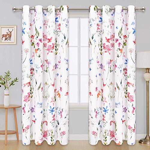 VERTKREA Floral Window Curtain Panels