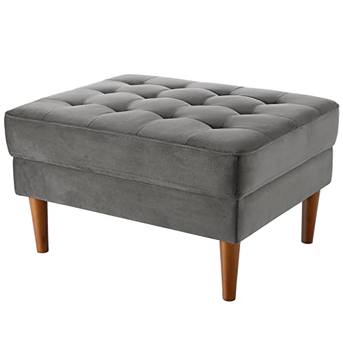 Vesgantti Large Tufted Coffee Table Ottoman, Oversized Upholstered Velvet Bench