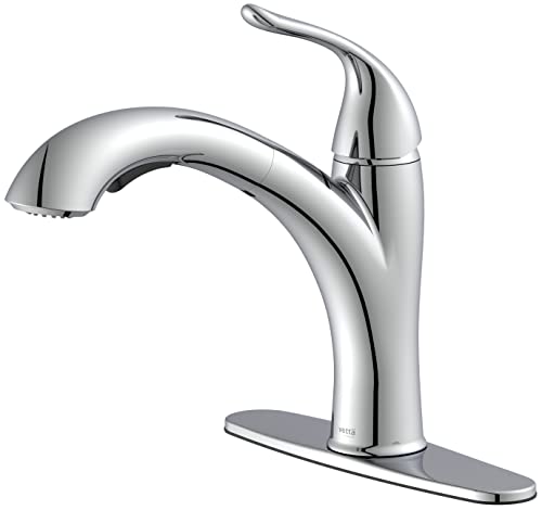 Vetta Single Handle Pull-Out Kitchen Faucet Chrome with Deckplate
