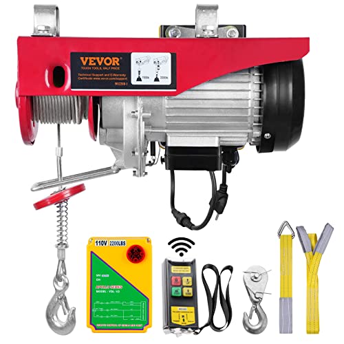 VEVOR 2200lbs Electric Hoist with Wireless Remote Control
