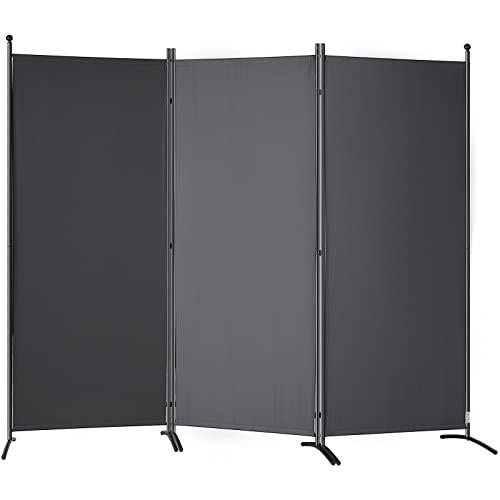 VEVOR 3-Panel Room Divider, Dark Grey