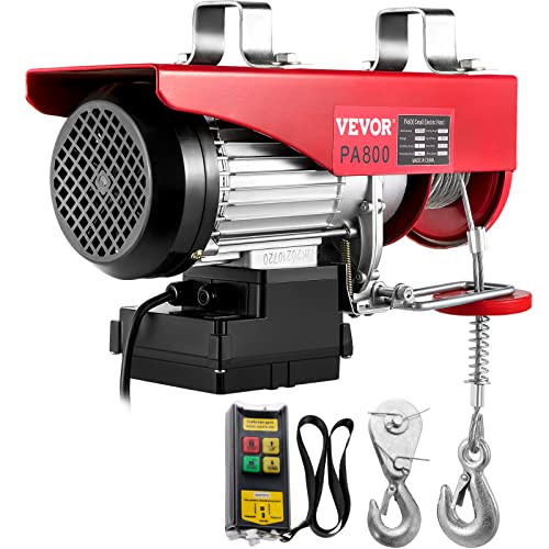 VEVOR Electric Hoist 1800LBS with Wireless Remote Control