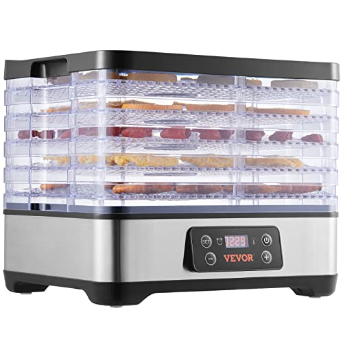 Elite Gourmet 5-Tier Food Dehydrator with Stainless Steel Trays