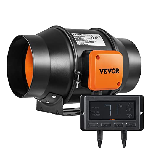 VEVOR Inline Duct Fan with Temperature Humidity Controller