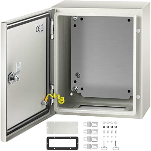 VEVOR 12x10x6'' NEMA 4X Outdoor Electrical Junction Box with Mounting Plate
