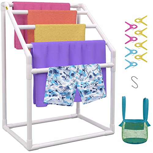 VEVOR Pool Towel Rack - Efficient and Stylish Poolside Organizer