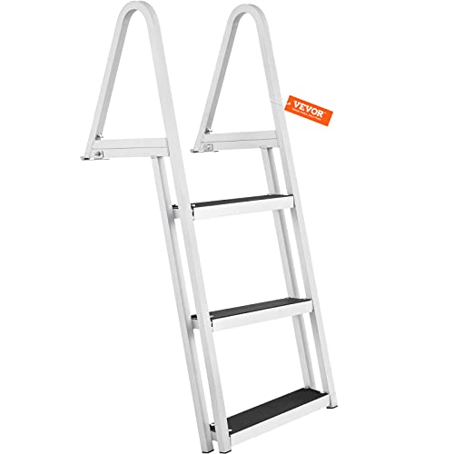 VEVOR 3-Step Aluminum Dock Ladder with 350 lbs Load Capacity