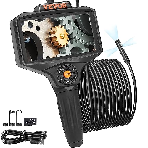 VEVOR 5" Industrial Borescope with Triple Lens and 1080P HD Split Screen Display