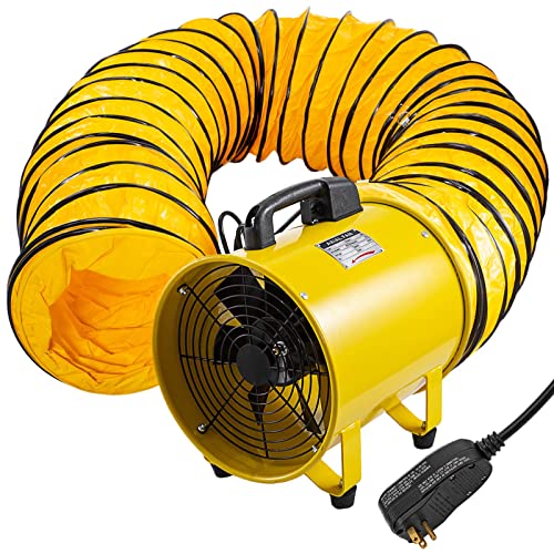 High Velocity 12" Utility Blower Fan with 16 ft Duct Hose