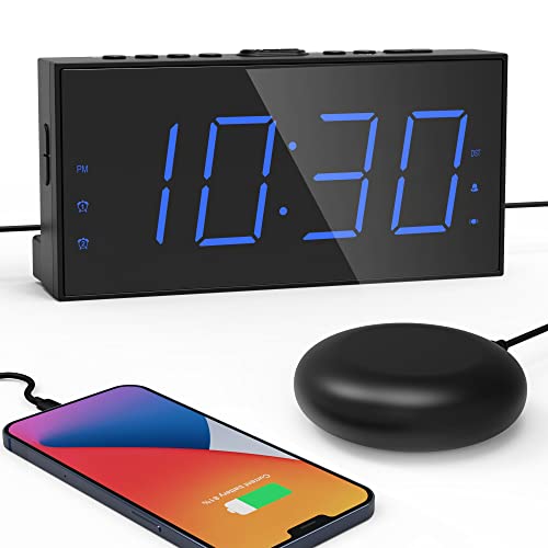 Vibrating Alarm Clock with Bed Shaker