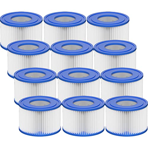Vickmons Hot Tub Filter Cartridge for Lay-Z-Spa & Coleman 12-Pack