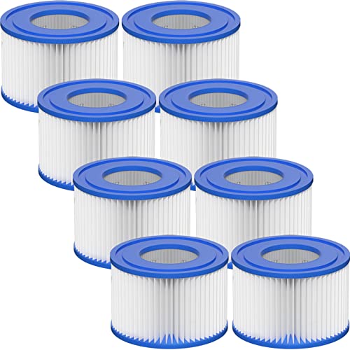 Vickmons Hot Tub Filter Cartridge for Lay-Z-Spa, Coleman SaluSpa (8 Pack)