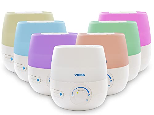 Vicks NaturalCare Cool Mist Humidifier - Essential Oil Diffuser with Soothing Lights