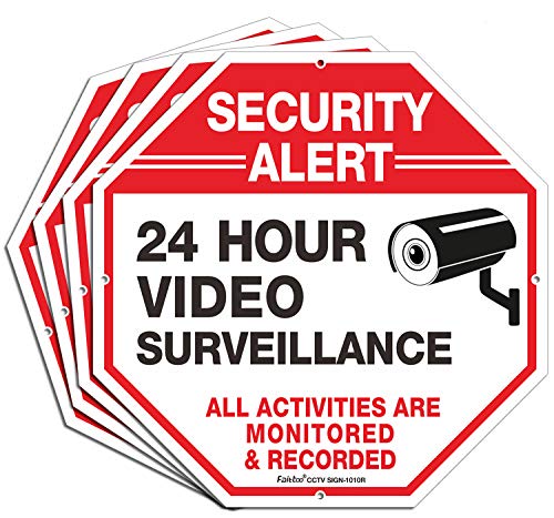 Video Surveillance Sign - 4 Pack