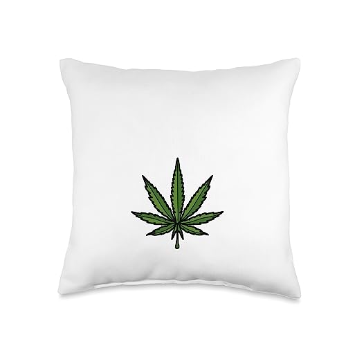 Viebenie Keep Out of My Grass 420 Funny Weed Throw Pillow, 16x16, Multicolor