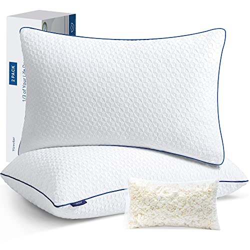 viewstar Shredded Memory Foam Pillows, Pillows Queen Size Set of 2