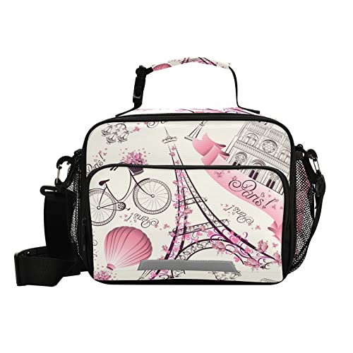 VIGTRO Eiffel Tower Flower Lunch Bag