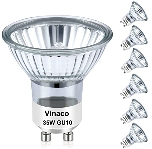 Vinaco GU10 Bulb - Long Lasting Halogen Bulb Warm White 2800K 35W