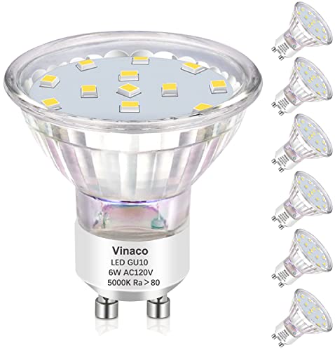 Vinaco GU10 LED Bulbs - Long Lifespan, Dimmable, Bright