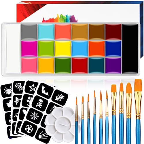 Vinsonsi 20 Colors Face Painting Kit