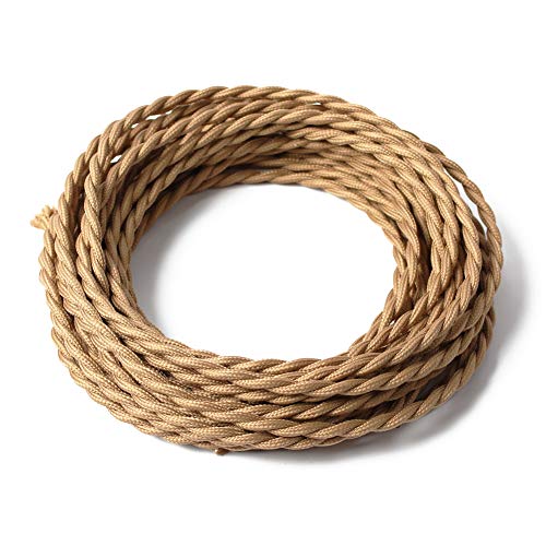 Vintage 25ft Cloth Covered Lamp Twisted Wire - PRUNLLA