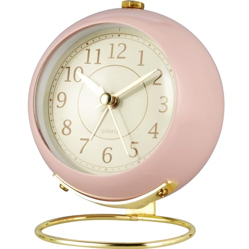 Vintage Alarm Clock for Heavy Sleepers - CYMNER Pink