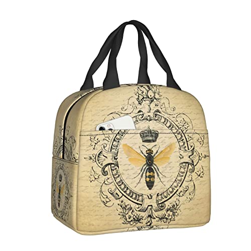 Vintage Bee Insulated Lunch Bag