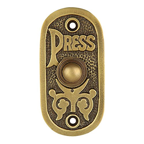 Vintage Brass Doorbell Chime Push Button with Easy Installation
