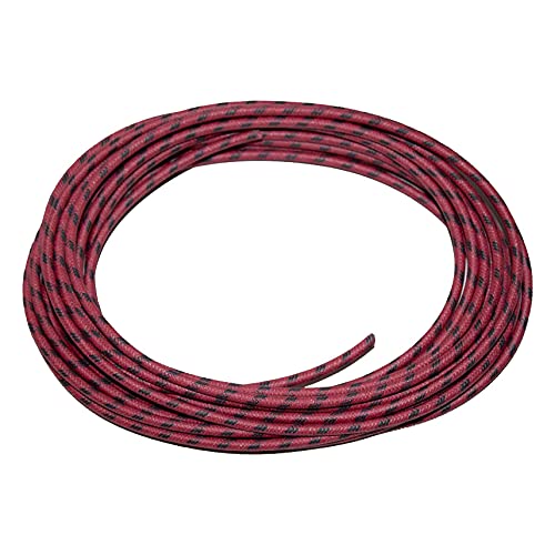 Vintage Cloth Covered Wire for Automotive Electrical 20' (Red/Black)