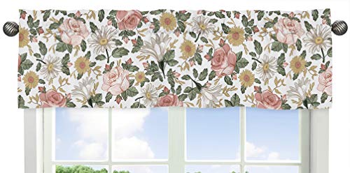 Vintage Floral Boho Window Treatment Valance