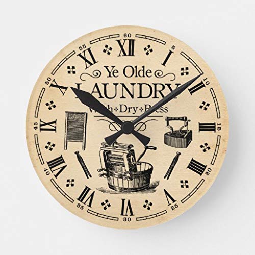 Vintage Laundry Room Wall Clock