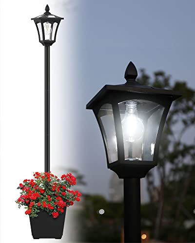 Vintage-style Solar Lamp Post Light for Outdoor Illumination