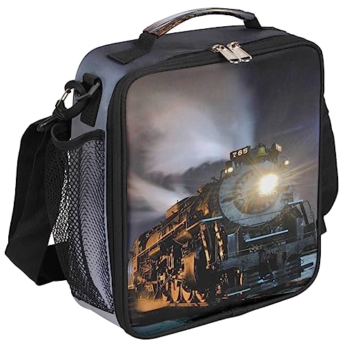 Vintage Train Insulated Lunch Bag for Teen Boys