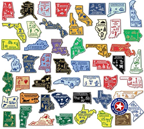 Vintage U.S. State Magnet Set - 51-Piece Collectible Souvenirs