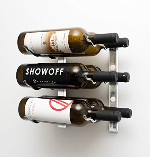 W Series 1-6 Bottle Wall Mounted Wine Rack (Brushed Nickel)