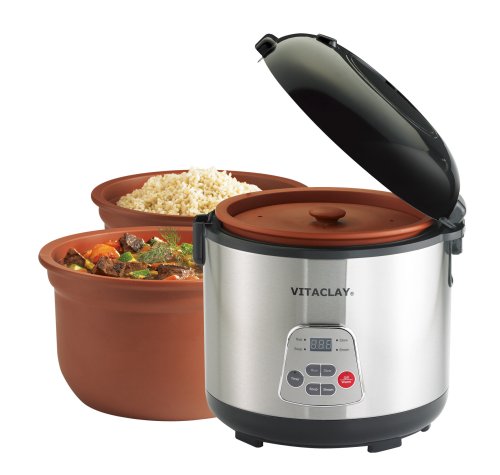 VitaClay VF7700-6 Chef Gourmet 6-Cup Rice and Slow Cooker