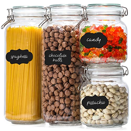VITEVER Glass Food Storage Jars, 4 Pack