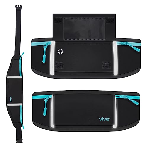 Vive Reflective Waterproof Running Belt with Phone Holder