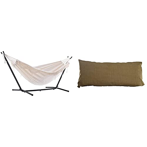 Vivere Double Hammock Combo with Steel Stand and Carry Bag