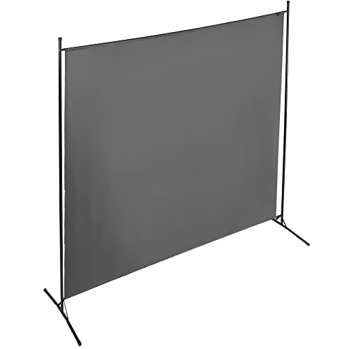 VIVO 69 x 70 inch Single Panel Cloth Room Divider - Dark Gray
