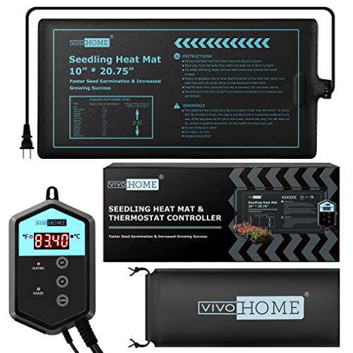VIVOHOME Seedling Heat Mat and Thermostat Combo Set
