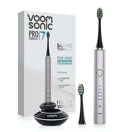 Voom Sonic Pro 7 Electric Toothbrush: 40000 VPM, 5 Deep Clean Modes