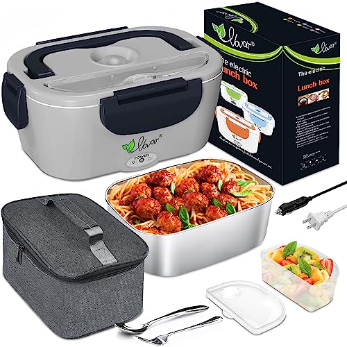 Portable Food Warmer For Car Truck Work Home Heated Lunch Box 1.8L  Container Set