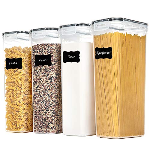 Tall Airtight Food Storage Containers with Lids - for Spaghetti, Noodl –  Dwellza