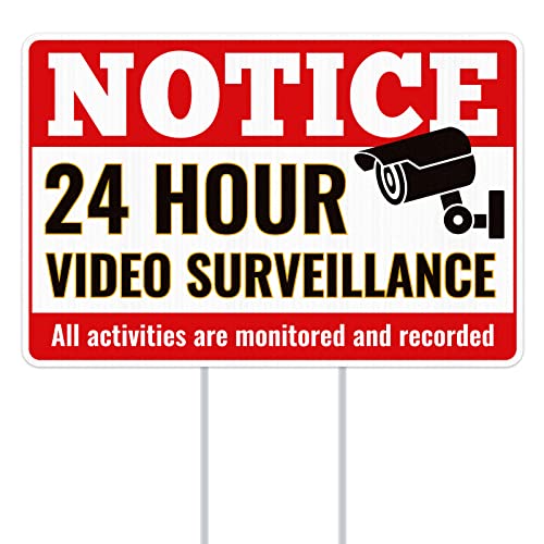 WaaHome Video Surveillance Sign 8''X12''