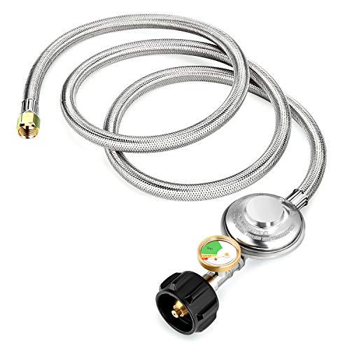 WADEO 5FT Gas Grill Regulator and Hose